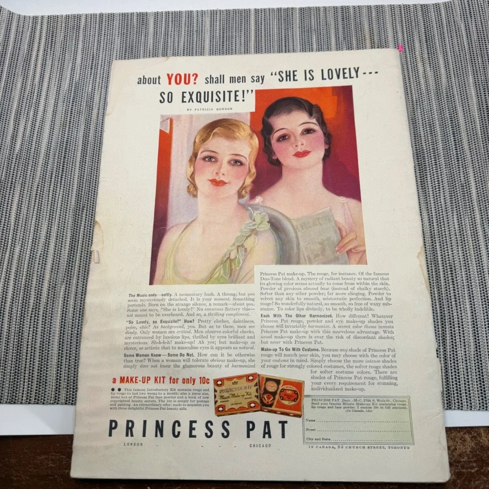 Vtg Silver Screen Magazine‎ Dec 1933 Katharine Hepburn Cover Hollywood History